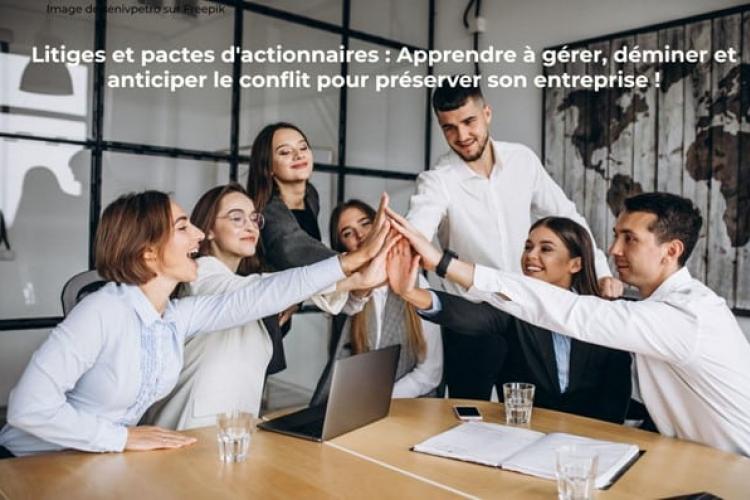 Litiges et pactes d'actionnaires : Apprendre &agrave; g&eacute;rer, d&eacute;miner et anticiper le conflit pour pr&eacute;server son entreprise !